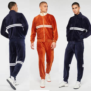Conjunto Deportivo Casual de Dos Piezas para Hombre, Chaqueta y Pantalón de Chándal de Felpa con Logotipo Personalizado, 100% Algodón - Product Image 1