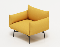 Ensemble de canapés en tissu minimaliste moderne avec pieds en métal, style nordique, meubles de salon pour le bureau, la salle de séjour, la réception d'hôtel