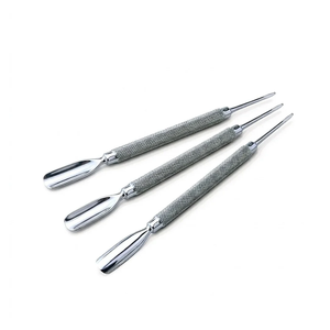 Cuticle <b>Nail</b> Spoon Pusher 3 Pcs <b>Set</b> 5.6" Manicure & Pedicure Instrument German Grade Custom Logo Premium Quality Best for Salon - Product Image 2