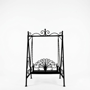 <b>Hand</b>-Forged Hot-Dip Galvanized Wrought Iron Victorian Garden Swing Heavy Duty 2 Seater Outdoor Patio Swing <b>Chair</b> Non-Waterproof - Product Image 1