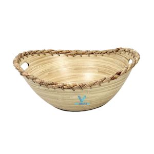 Plateau de service en bambou fait main, écologique, de qualité commerciale, en bois naturel, idéal pour la cuisine, la table basse et la décoration intérieure - Vente chaude - Product Image 3