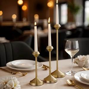 Luxury Gold Metal Taper Candle <b>Holder</b> Modern <b>Brass</b> <b>Candlestick</b> Stand Decorative Table Candle <b>Holder</b> for Home Wedding Decoration - Product Image 4