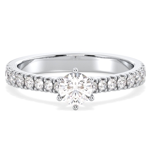 REYES GRA Certified 925 Sterling <b>Silver</b> Moissanite Engagement <b>Solitaire</b> <b>Ring</b> Original Anniversary Gift Fine Jewelry For Women - Product Image 1