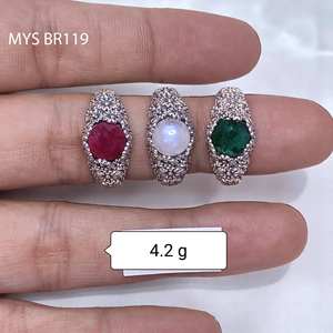 Anillos de Plata de Ley 925 con Piedras Preciosas Naturales, Precio al por Mayor, Joyería de Anillos de Plata - Product Image 1