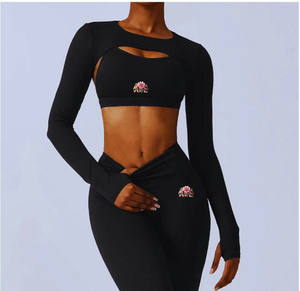 Conjunto Deportivo de 2 Piezas para Mujer, Leggings y Sujetador Deportivo de Cintura Alta, Talla Grande, Ecológico, de Secado Rápido y Transpirable - Product Image 4