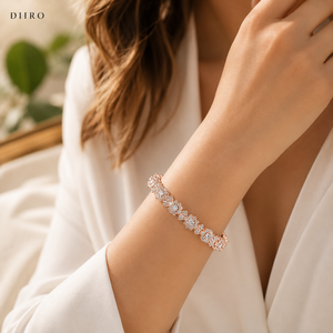 Vintage 925 Sterling <b>Silver</b> Link Chain Moissanite Ladies Luxury <b>Bracelets</b> Brilliant Round Cut Diamond Women's <b>Bracelets</b> - Product Image 3