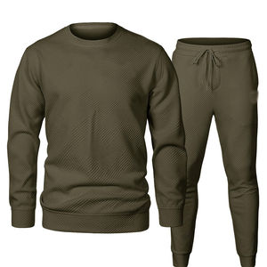 Conjunto de Sudadera y Pantalones de Chándal de Forro Polar Grueso para Hombre, 2 Piezas, con Capucha y Cuello Redondo, Tallas Grandes, Estampado - Product Image 1