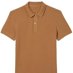 Polo de Manga Corta para Hombre, Color Marrón, Estilo Casual, Liso, Tejido Transpirable, Logotipo Personalizado, OEM, ODM Disponible - Product Image 6