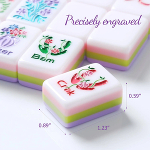 Premium 160 Tiles Pink American Mahjongg <b>Set</b> Complete 4 Layer Engraved <b>Mahjong</b> Game <b>Set</b> with Pouch and Gift Box for Women - Product Image 2