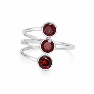 Wholesale 925 Sterling <b>Silver</b> Handmade Natural <b>Garnet</b> <b>Ring</b> Red Gemstone Fine Jewelry Anniversary Gift - Product Image 1