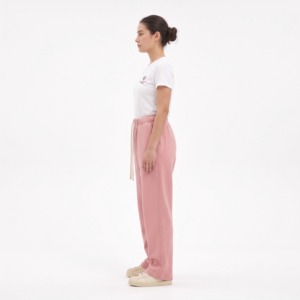 Heavyweight Fleece Sweatpants Casual <b>Pants</b> Solid Color Loose Fit Mid Waist Winter Trousers - Product Image 4
