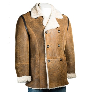 Customizable Men's Winter <b>Jacket</b> Genuine Sheepskin Bomber Leather Multi-Color <b>Thin</b> Long with Custom Logo Leather <b>Jacket</b> - Product Image 1