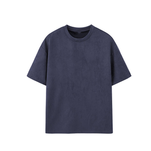 high quality New Spring Summer Collection Men's/Women's Short Sleeve T-<b>Shirt</b> Simple Solid blue Color Cotton Material - Product Image 4