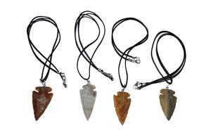 Fournisseur de collier de pointe de flèche à crête médiane en verre blanc le mieux noté: Grossiste et fournisseur de pointes de flèche - Product Image 2