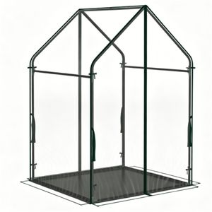 36\" X 36\" 60\" Portable Mini Greenhouse Clear PVC <b>Plant</b> for Grow Tent PE Bottom Mat Wind Resistant Metal <b>Frame</b> Wood for Indoor - Product Image 3