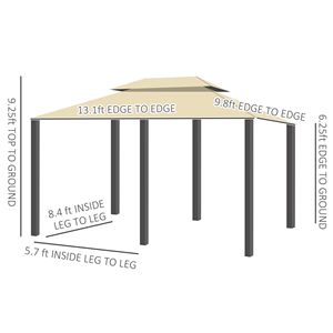 Gazebo da Giardino 3x4m con Tetto Ventilato, Struttura in Acciaio, Tenda da Esterno per Giardino, Prato, Cortile, Villa, Parco, Include Tende - Product Image 3