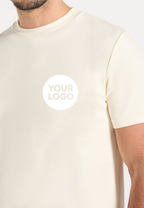 T-shirt à manches courtes pour homme, col rond, 100% coton jersey, coupe classique, décontracté, logo vierge sur le devant, impression par transfert thermique - Product Image 3