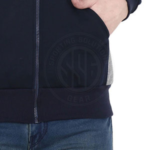Sudaderas con capucha y cremallera de manga larga, estilo casual, mezcla de algodón suave para uso diario, sudaderas con capucha y cremallera. - Product Image 5