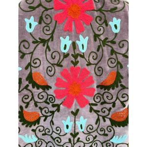 Chaqueta Reversible Boho Suzani de Otoño, Terciopelo de Algodón, Bordada, Kimono, Abrigo Artesanal, Ropa Exterior Colorida para Festivales, Floral - Product Image 6