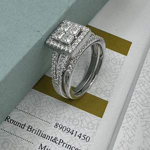 Anillo de Compromiso con Diamante Cultivado en Laboratorio, Corte Brillante, Color D, Certificado IGI, Marca RB Gems, para Mujer - Product Image 2