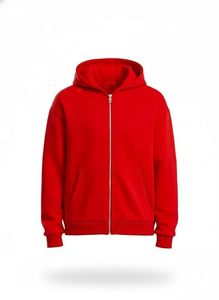 <span class=keywords><strong>Felpa</strong></span> <span class=keywords><strong>Rossa</strong></span> <span class=keywords><strong>con</strong></span> Zip Singola in Pile Spesso Poliestere/Spandex 310g, Lunga ed Elegante, Formale, Primaverile, <span class=keywords><strong>con</strong></span> Logo Frontale Semplice - Product Image 3