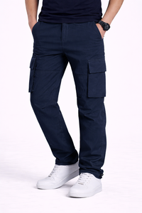 Pantalones Cargo Navy Utility Comfort para Hombre – Un prenda esencial duradera para el día a día, hecha con tela premium rica en algodón - Product Image 1