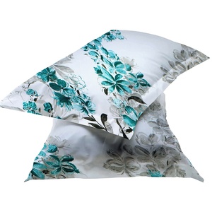 100% Cotton <b>Queen</b> <b>Bed</b> <b>Sheet</b> Set-200 TC Floral Pattern with 2 Pillow Covers Aqua - Product Image 3