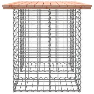 Banc de jardin en bois de Douglas Fir massif et acier galvanisé, banc de patio durable avec un design élégant en bois et en métal - Product Image 4