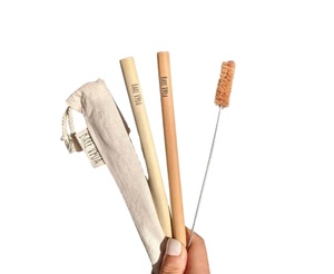 Pailles à boire en bambou naturel réutilisables, sûres pour la santé / Pailles en bambou en gros, logo gratuit, quantité en vrac pour le marché européen et américain - Product Image 1