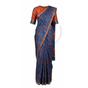 Sari élégant pour femmes, robe ethnique indienne drapée, vêtements traditionnels ornés, pour mariage, réception, festival, fête - Product Image 2