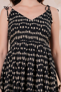 Women Black Printed Peplum Top Sleeveless Casual Summer <b>Tunic</b> Top for Ladies - Product Image 4