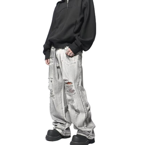 Jeans Nouveauté Printemps Vente Directe Usine Coupe Droite Ample Couleur Unie Décontracté Respirant Séchage Rapide Imperméable Écologique - Product Image 5