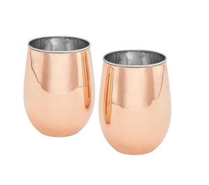 Verre à boire en cuivre pur de fabricant OEM, design martelé élégant, durable, pour le stockage de l'eau et le bien-être ayurvédique - Product Image 3