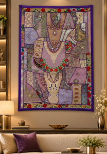 Atractivo Tapiz de Tela Vintage, Decoración de Pared Boho, Decoración de Pared India, Decoración Hippie Gitana, Estilo Bohemio para el Hogar, Artland - Product Image 2