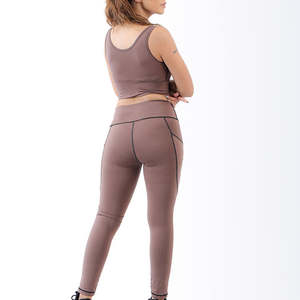 Conjuntos de Yoga para Mujer con Logotipo Personalizado, Conjunto Deportivo de Dos Piezas para Gimnasio y Fitness, Top Deportivo y Leggings para Correr - Product Image 6