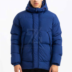 Solid Color Casual Hooded Winter Men Puffer <b>Jacket</b> Streetwear New Fashion Windproof Front Logo Low MOQ - Product Image 5