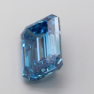 Diamant de laboratoire de 2,01 carats, taille émeraude, bleu vif fantaisie, VS1, polissage excellent, pierre précieuse CVD de qualité supérieure pour bijoux fins - Product Image 3