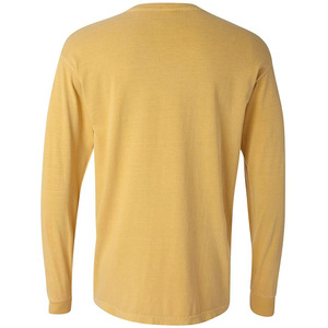 T-shirt pour homme à manches longues, col rond, surdimensionné, de haute qualité, avec impression de broderie personnalisée, logo, vente en gros - Product Image 3
