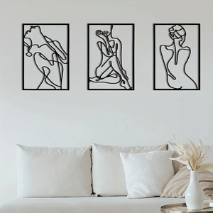 CIFbuy Set di 3 Sculture Murali Astratte Minimaliste Moderne per Soggiorno, Camera da Letto, Ufficio - Servizio di Selezione Disponibile - Product Image 3