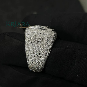 Broche en argent 925 avec diamant rond taille brillant, bijou de luxe unisexe pour soirée, diamant de laboratoire couleur D - Product Image 2