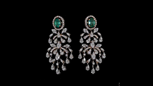 ชุดสร้อยคอทองคำชุบประดับเพชรและมรกตหรูหรา |   สร้อยคอและต่างหูสำหรับงานแต่งงานและวันครบรอบ |   เครื่องประดับเงิน - Product Image 5