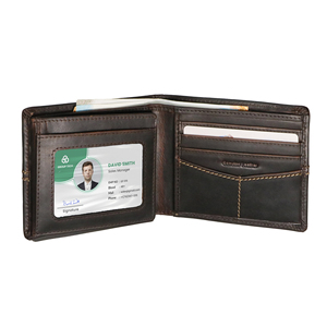 Export Quality <b>Men's</b> Genuine <b>Leather</b> Open <b>Wallet</b> RFID Blocking Vintage Fashion Lightweight Custom Logo Available Best Market - Product Image 5