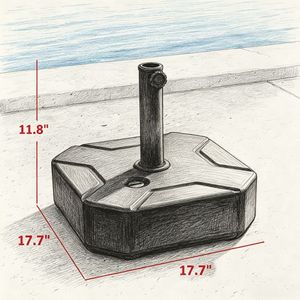 Base per Ombrellone da Giardino da 3 Metri per Patio, Cortile, Palestra, Esterni, Realizzata in Poliestere per Ombrelloni con Raggio di 2,7m - Product Image 5