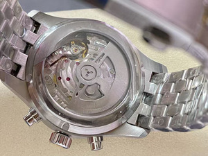 Reloj de pulsera para hombre, mecánico automático, con cronógrafo, fecha, esfera esmeralda, estilo deportivo y de negocios, de lujo, Eternal Platinum. - Product Image 5