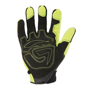 Guantes de construcción Guante utilitario verde reflectante de para guantes de emergencia de rescate Aceptar logotipo personalizado - Product Image 4