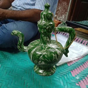 Tetera de Lujo Estilo Árabe con Incrustaciones de Madreperla, Elegante Tetera con Incrustaciones de Concha, Ecológica, Apta para Lavavajillas, con Tapa y Asa, para Té, Café y Agua - Product Image 1