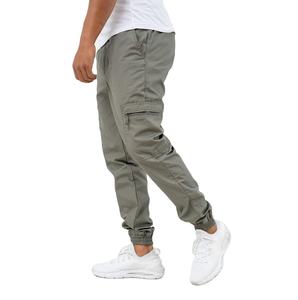 Pantalones Cargo ajustados de cintura alta para hombre, nueva moda, ropa de calle informal con múltiples bolsillos, Parte delantera plana recta, proveedor BD - Product Image 5