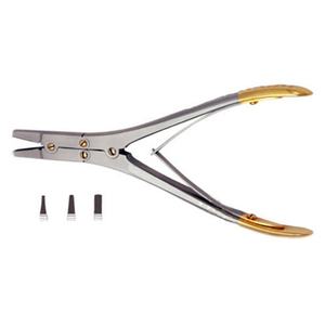 Alicates de punta plana n.º 1 TC para extracción de alambres, rectos, de 18 cm, de acero inoxidable, aprobados para ortopedia y cirugía. - Product Image 2