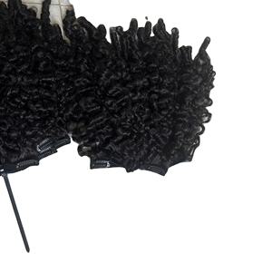 Lâche vague profonde birman bouclé donneur unique 100% Extensions de cheveux humains donneur unique pointe plate bande Clip Ins prix de gros - Product Image 4