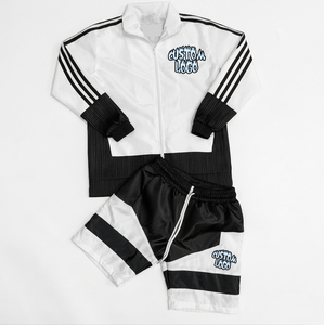 Conjunto Deportivo Unisex con Bloques de Color, Chaqueta y Pantalones Cortos de Poliéster con Bolsillos Laterales y Cierre de Cremallera, Ropa de Primavera - Product Image 2